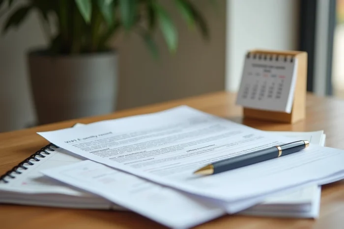 Documents officiels CAF et livret de famille sur un bureau représentant les démarches pour les allocations familiales